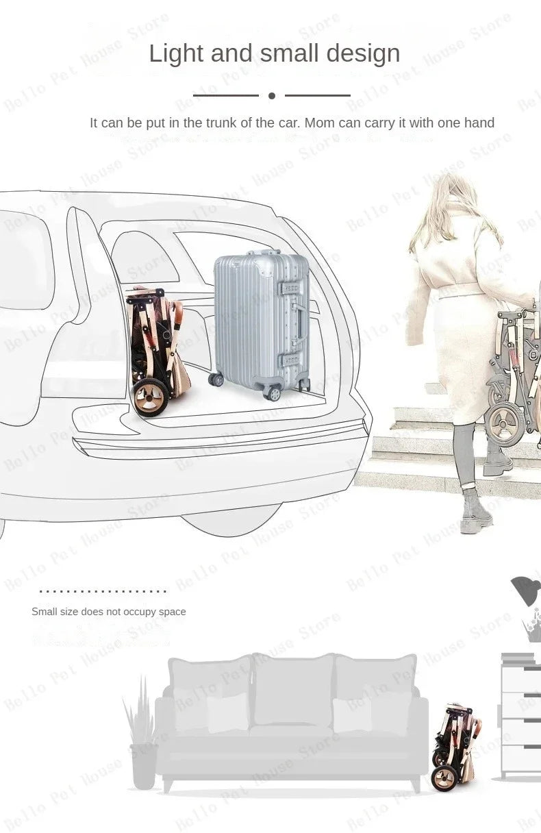 2025 New 3-in-1 Twin Baby Stroller with Car Seat Portable 