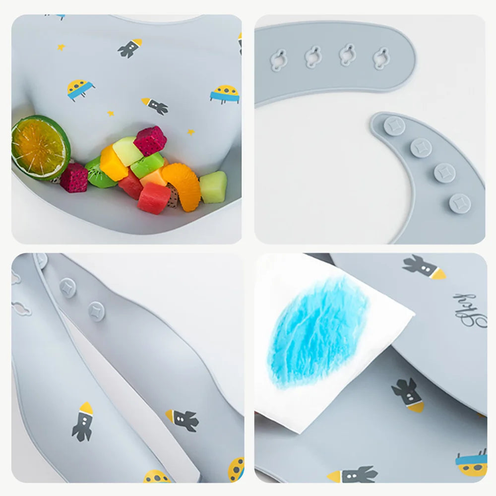 Waterproof Bibs For Kids Feeding Baby Eating Stuff Soft