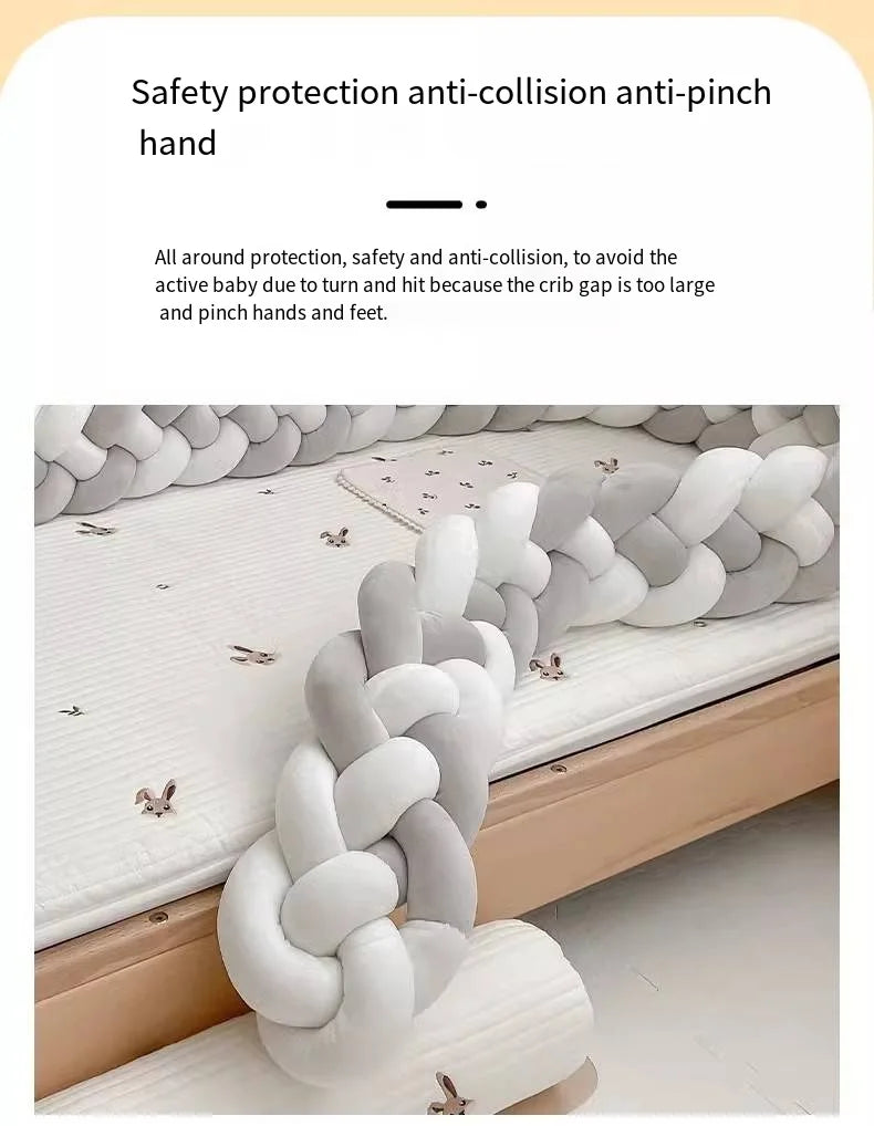 2M 3M Baby Bumper Crib Protector Mobile Baby Bed Cushion Set Bule Colour for Infant Room Decor 2023 Free Shiping Baby Cot Bumper