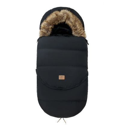 Winter Windproof Fur Collar Removable 2 Styles Footmuff 0-36 Months For Cart  Newborn