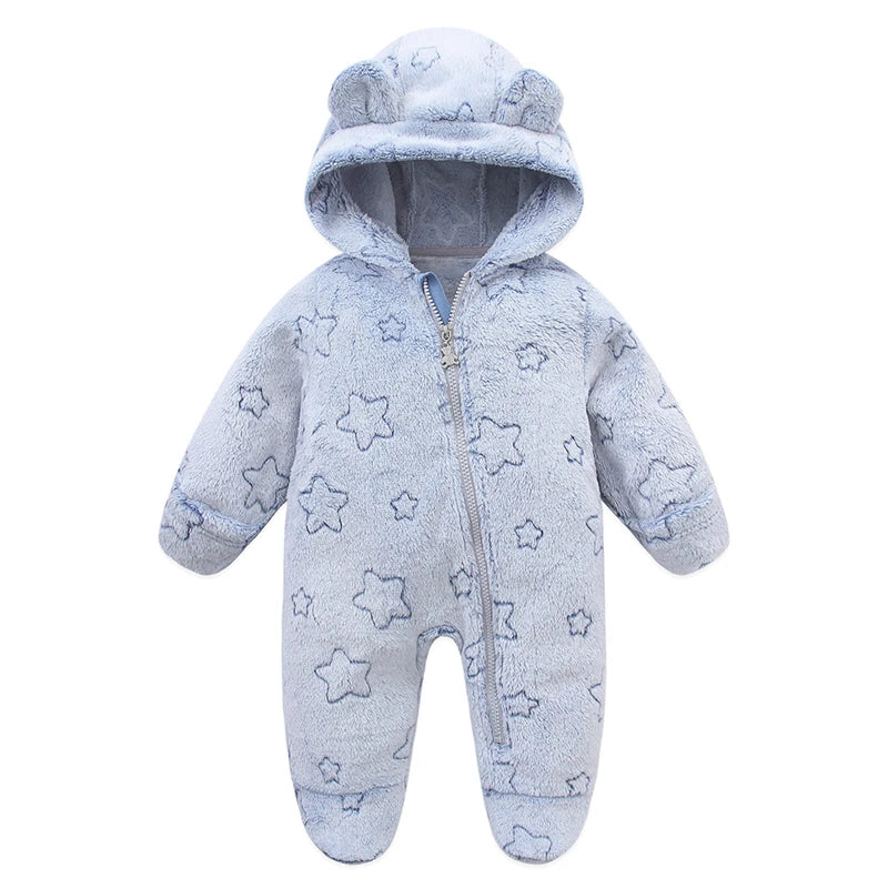 Soft Newborn Baby Clothes Flannel Autumn Winter Baby Boys Girls Jumpsuit Cartoon Newborn Bodysuit Warm Rompers for Babies 0-12M