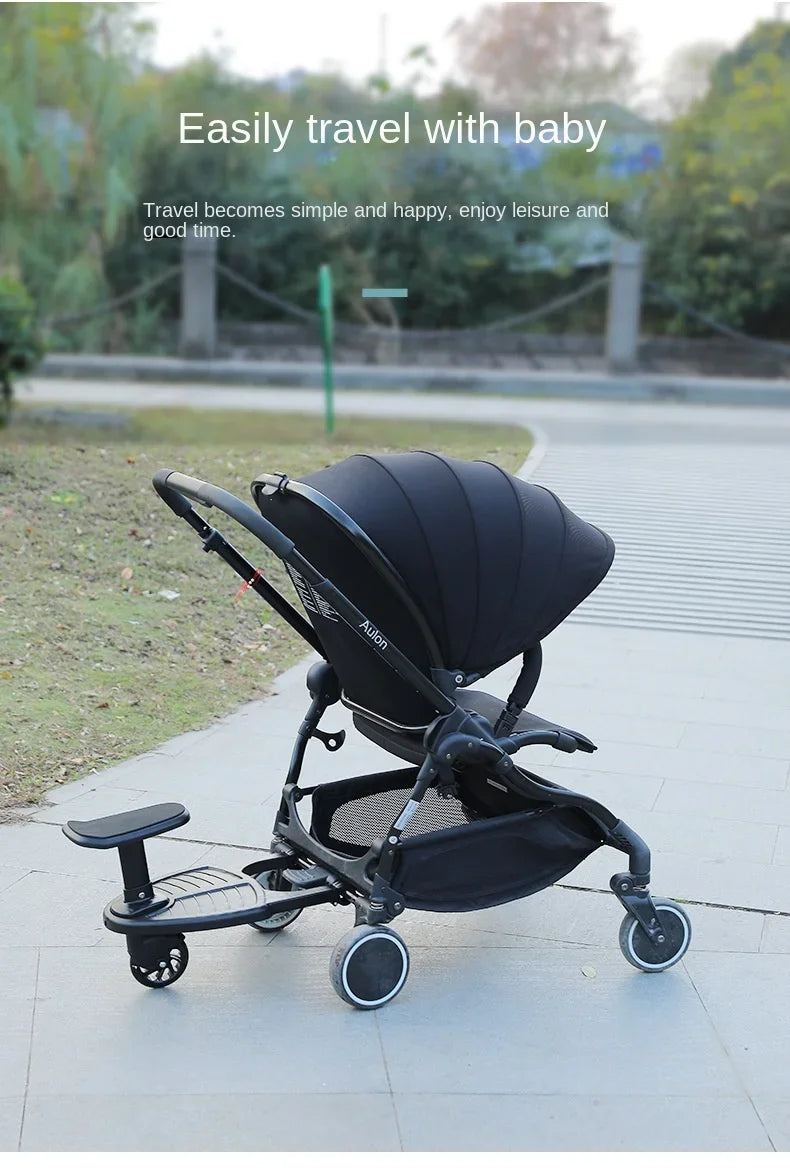 Universal Strollers Step Board Adapter with Seat Second Child Jogger Twins Scooter Baby Pram Hitchhiker Bumper