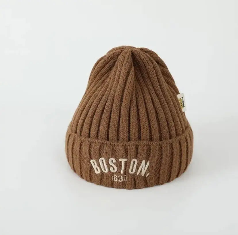 Winter Baby Hat Fashion Letter Pattern Knit Beanie Warm Cap