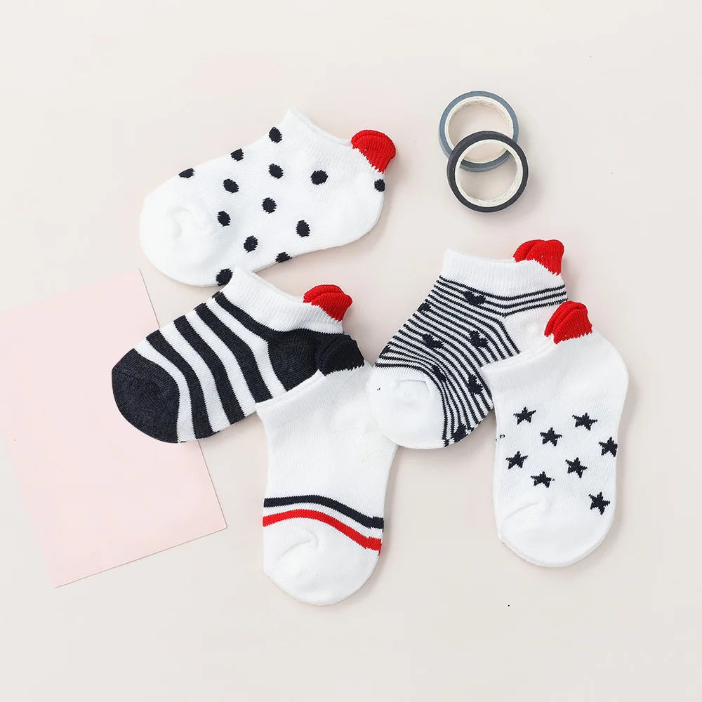 5Pairslot 0-12Y Cute Lovely Short Baby Socks