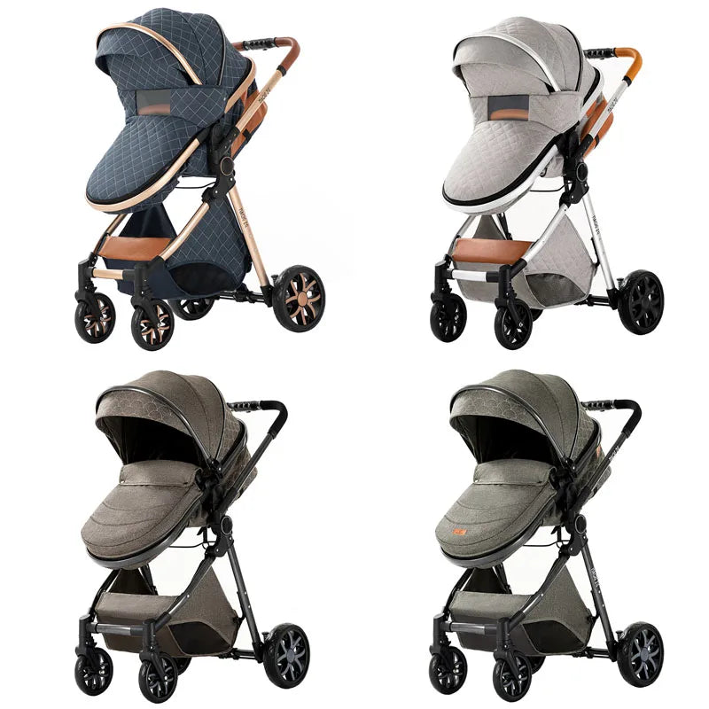 Baby Stroller 3 in 1 Newborn Baby Carriage Lightweight Newbaby Car Travel Pram For Newborn Baby High Landscape Stroller Baby