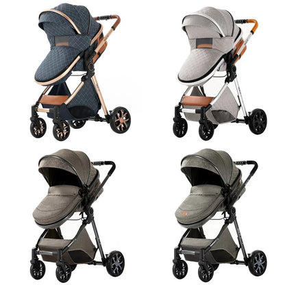 Baby Stroller 3 in 1 Newborn Baby Carriage Lightweight Newbaby Car Travel Pram For Newborn Baby High Landscape Stroller Baby
