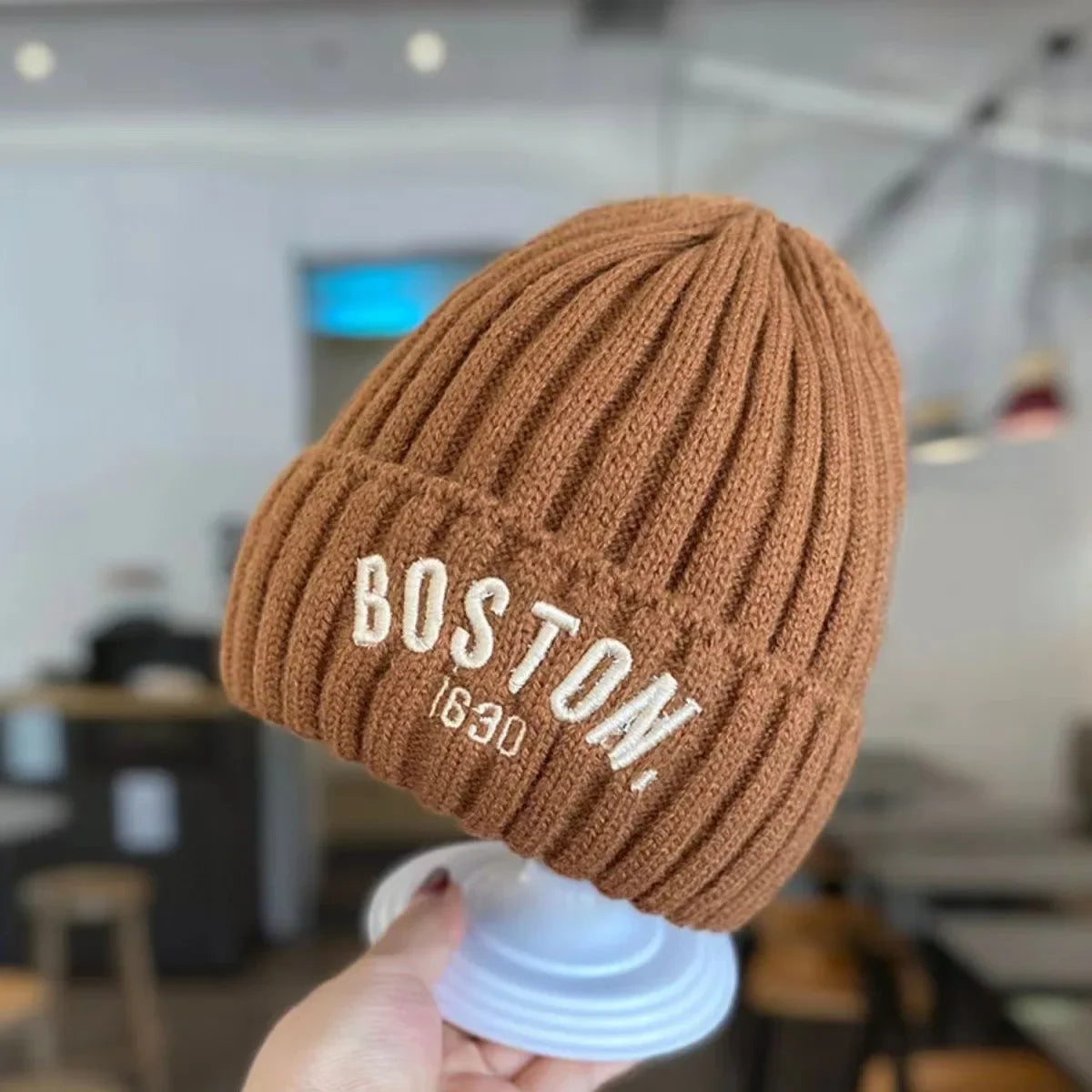 Winter Baby Hat Fashion Letter Pattern Knit Beanie Warm Cap