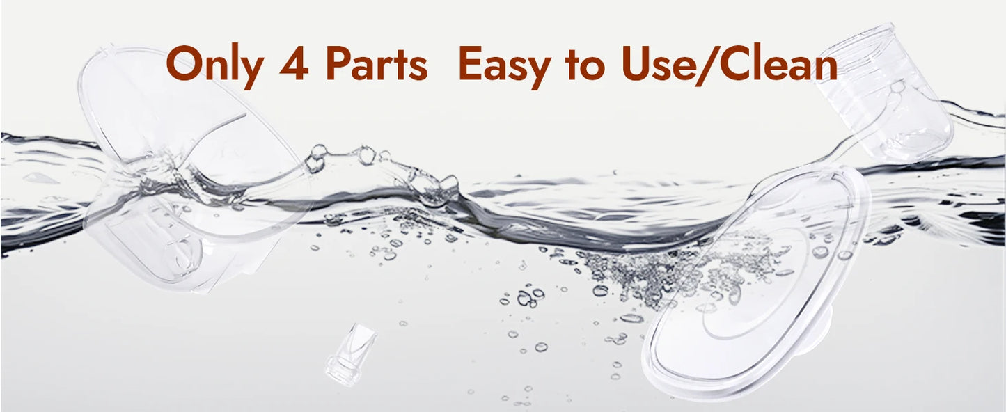 NCVI Electric Breast Pump,Wearable for Breastfeeding,Hands-Free, 4 Modes 9 Levels, 3 Flange Sizes(19/21/24mm), Smart Display