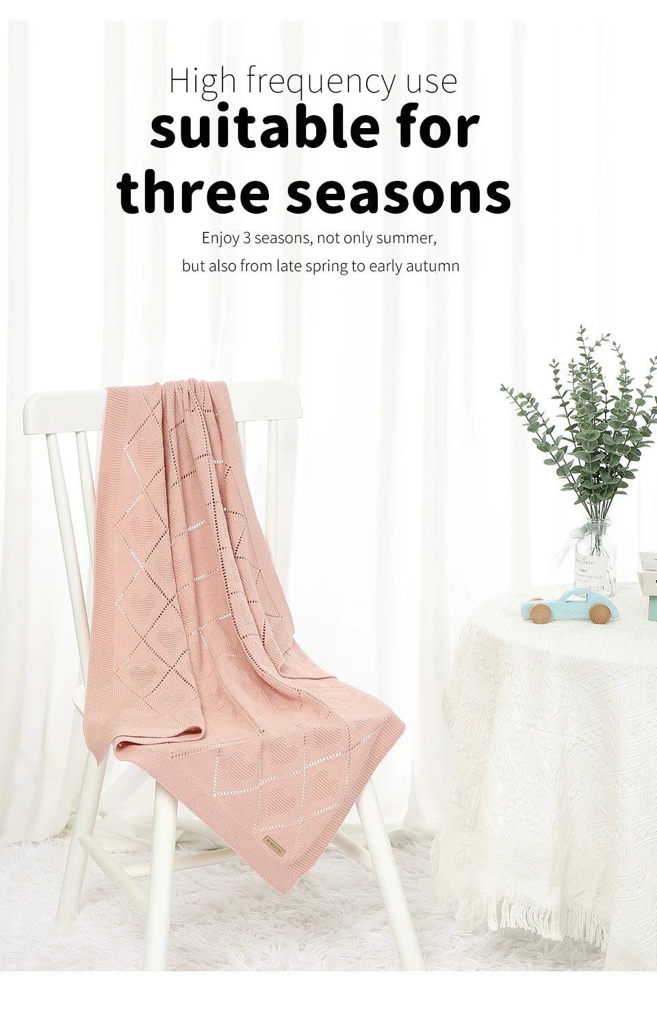 Baby Blankets Knitted Breathable Newborn Boy Girl Cotton Stroller Bedding Sleeping Covers 90*70cm Toddler Throw Receiving Quilts