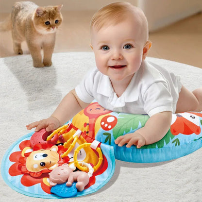 Montessori High Contrast Sensory Toys Baby Pillow Tummy Time Toy Newborn Head-up Training Pillow Teether Rattles 0 6 12 Months