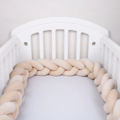 1-4 M Baby Bed Protector Infant Cradle Pillow Cushion Braid Knot Bumper Crib Bumper Room Decor Tresse Tour De Lit Bebe