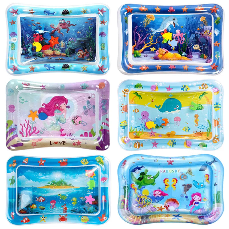 Baby Water Play Mat Inflatable Cushion PVC Infant Tummy Time Toddler Water Pad For Kids Early Education Developing Activity Toys by Baby Paradise