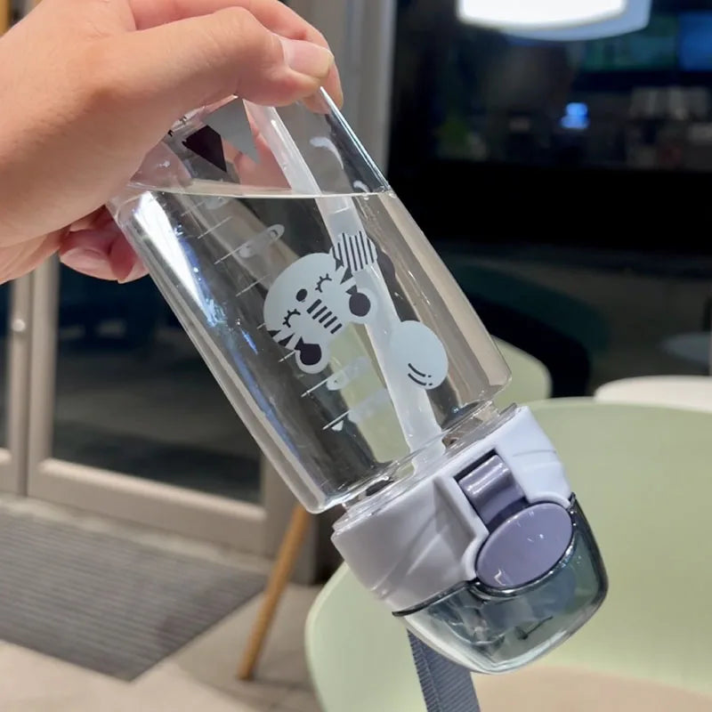 550ml Kids Sippy Cup Water Bottles Creative Cartoon Feeding