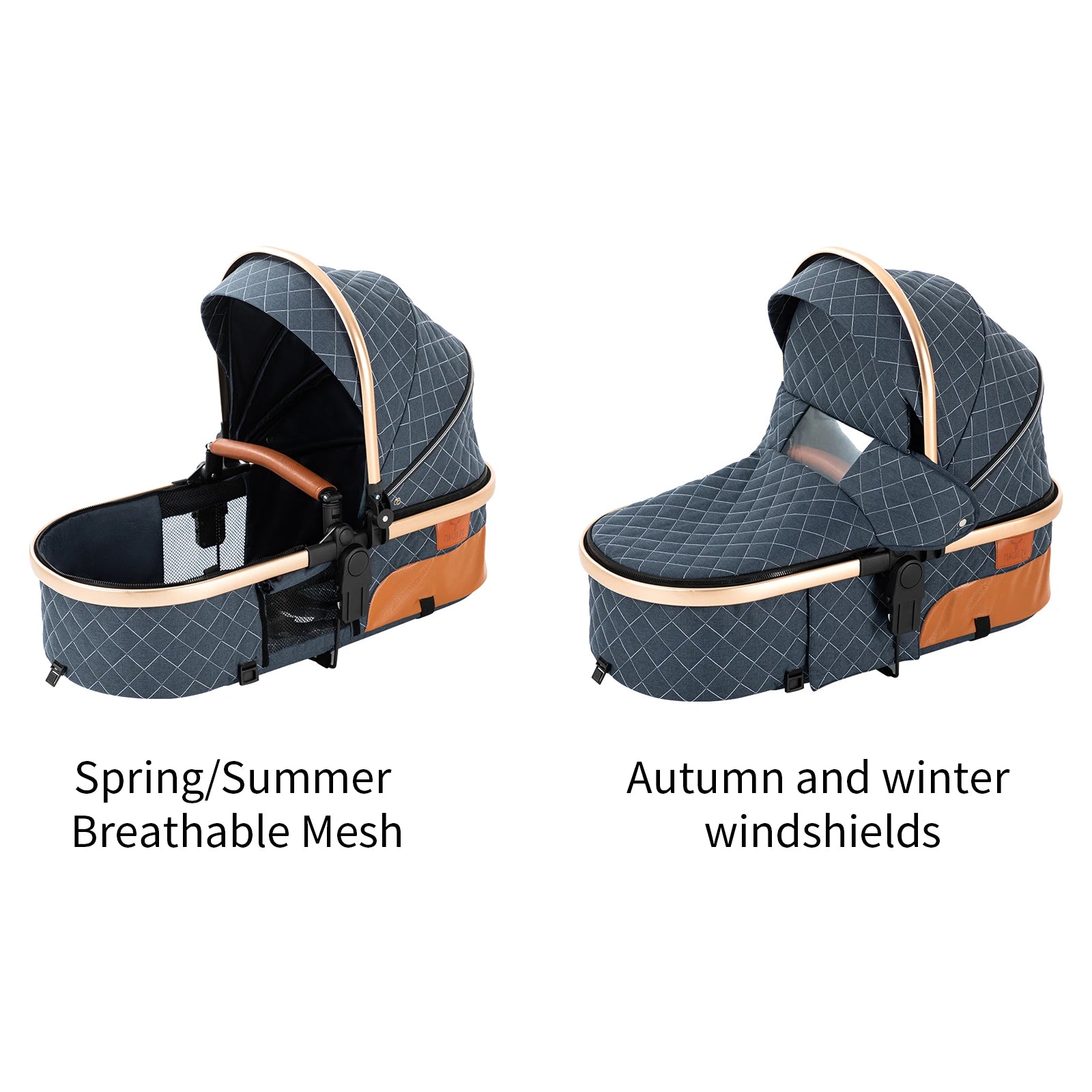 Your All-in-One Travel Solution: 3-in-1 Lightweight Stroller & Pram for All Terrains, Suitable from Birth with Easy Compact Fold by Baby Paradise