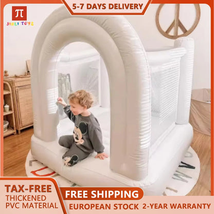 Rainbow Inflatable Castle Birthday Gift Suitable For Ages 1-6  Indoor/Outdoor Use European Stock, Ships 5-7 Days Christmas Gift