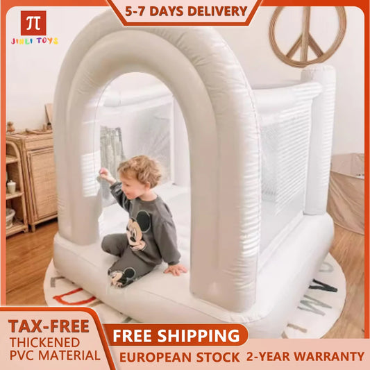 Rainbow Inflatable Castle Birthday Gift Suitable For Ages 1-6  Indoor/Outdoor Use European Stock, Ships 5-7 Days Christmas Gift