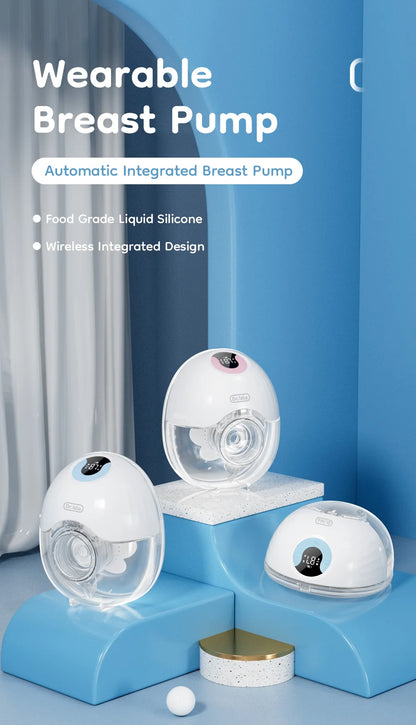 Wearable Breast Pump Hands Free Electric Breast Pumps Comfort Milk Collector Lightweight with LED Display 4 Modes & 36 Levels
