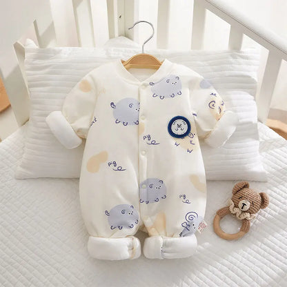 Somenie Newborn Baby Onesie Thickened Winter