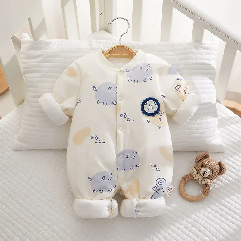 Somenie Newborn Baby Onesie Thickened Winter