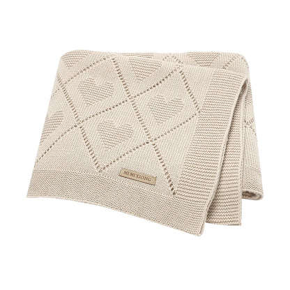 Baby Blankets Knitted Breathable Newborn Boy Girl Cotton Stroller Bedding Sleeping Covers 90*70cm Toddler Throw Receiving Quilts