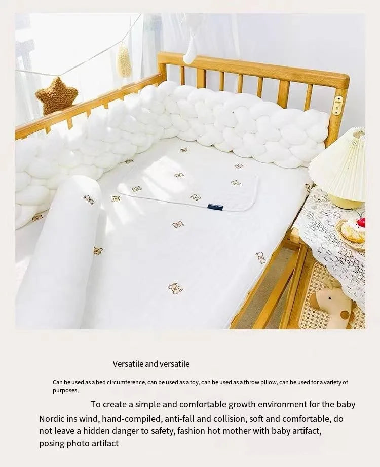 2M 3M Baby Bumper Crib Protector Mobile Baby Bed Cushion Set Bule Colour for Infant Room Decor 2023 Free Shiping Baby Cot Bumper