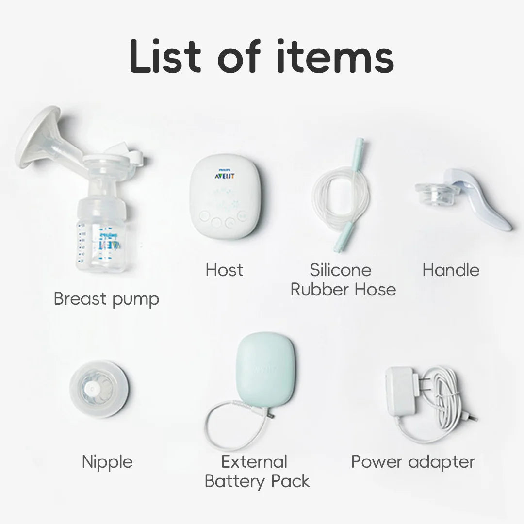 PHILIPS AVENT Portable Single Electric Breast Pump with Smart Massage & Petal Stimulation – Mimics Baby’s Natural Sucking by Baby Paradise