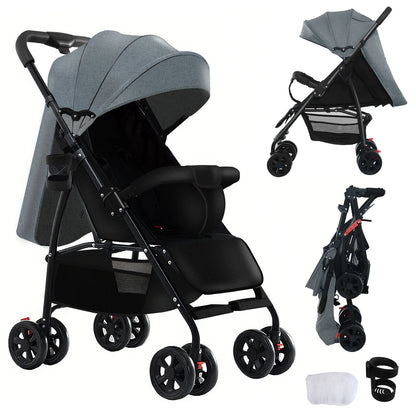 3 in 1 Baby Stroller Prams Lightweight Stroller Compact Foldable Stroller Newborn Stroller Travel System Pushchair Baby Buggy