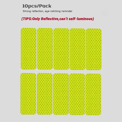 10pcs Waterproof Night Anti-collision Reflective Patch Multifunction Stroller Accessories Baby Stroller Safety Warning Sticker