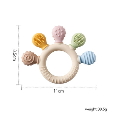 1pc Silicone Teether Baby 0 12 Months Teething Toys 
