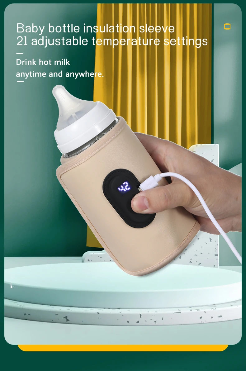 Baby Milk Warmer Baby Nursing Bottle Heater, Portable USB Bottle Warmer for Car, Outdoor Travel Accessories Outdoor Portable