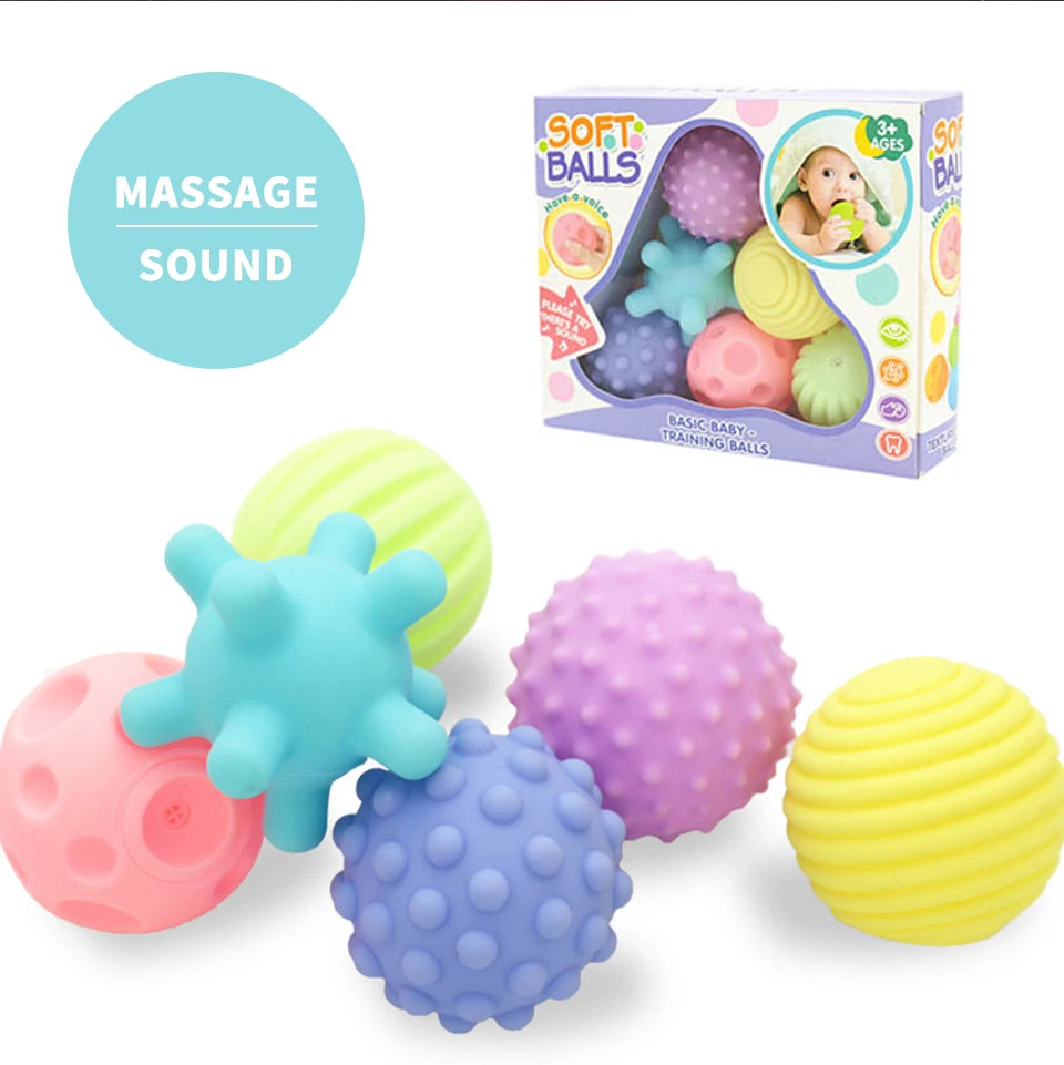 Baby Toys Hands Touch Ball Sensory Toy Infant rattle Massage Kawaii Soft Ball Tactile Developing For Babies игрушки для детей