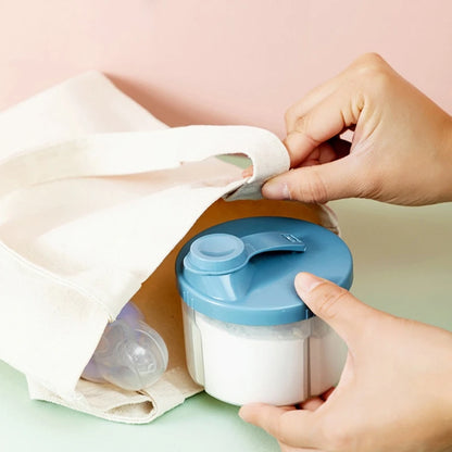 4 Compartments Baby Food Storage Box Newborn Milk Powder Newborn Baby Things Snacks CupsContainer Formula Dispenser Portable