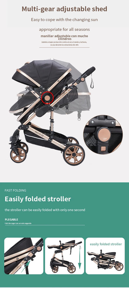 3 in 1 Baby Stroller Multifunction with Car Seat