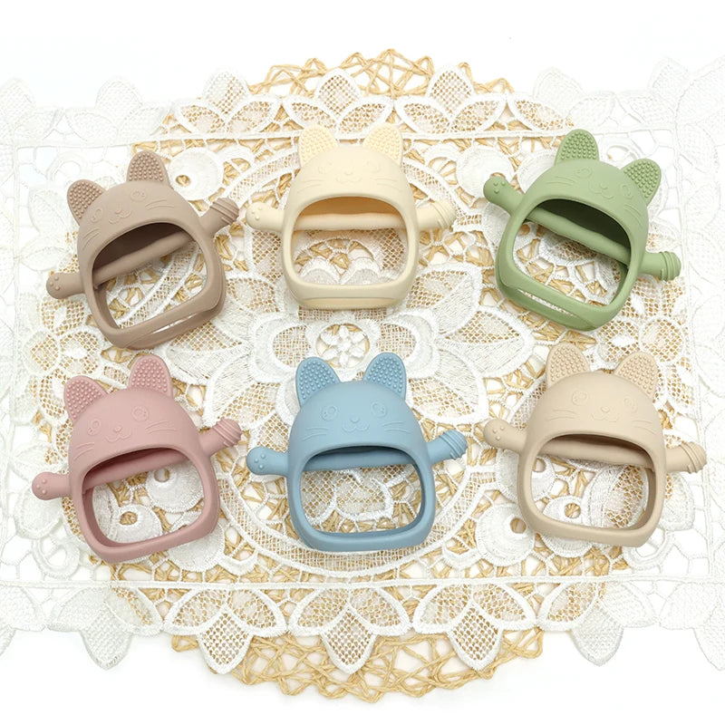 Never Drop Silicone Teething Toys for Babies,Infant Hand Teether Paci by Baby Paradise