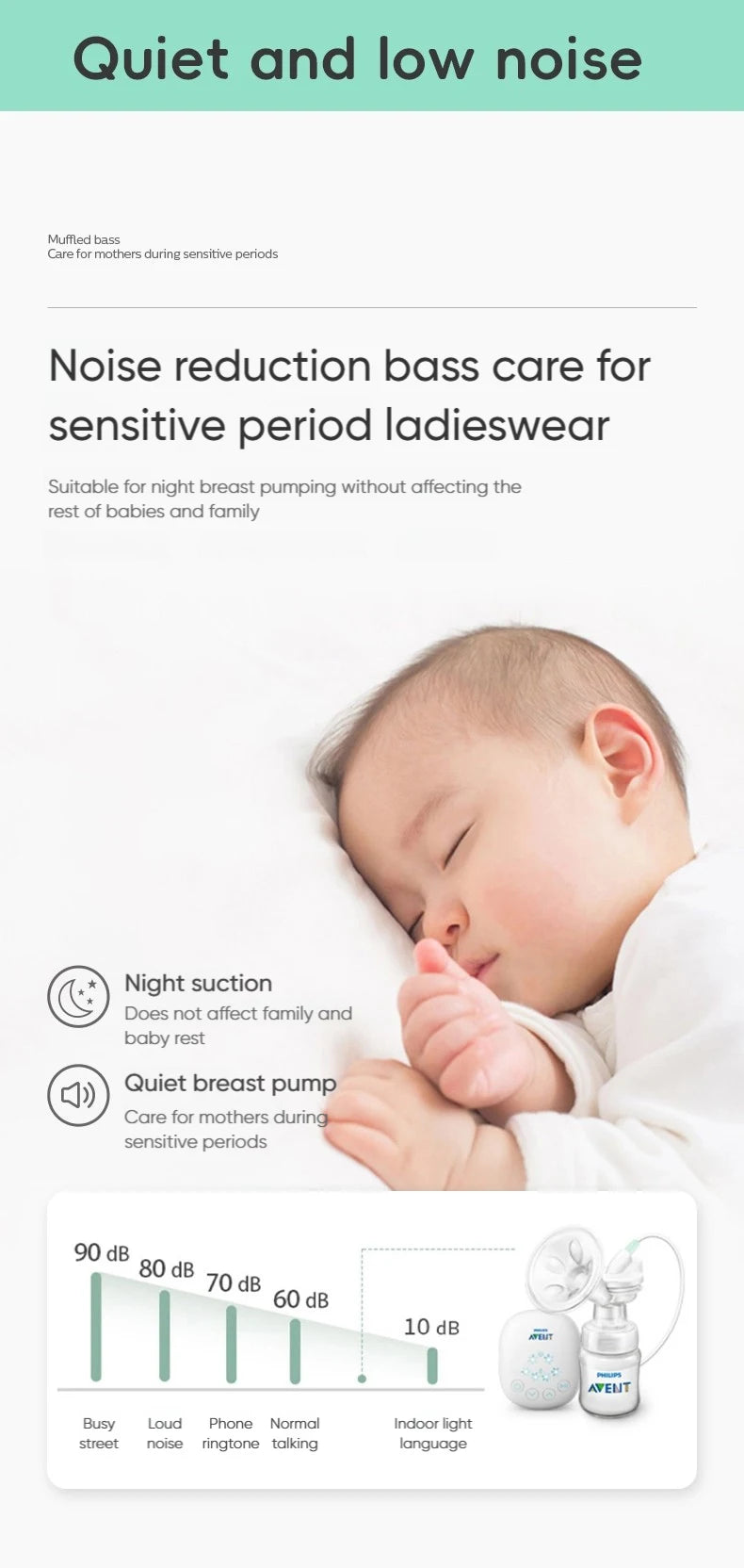 PHILIPS AVENT Portable Single Electric Breast Pump with Smart Massage & Petal Stimulation – Mimics Baby’s Natural Sucking by Baby Paradise