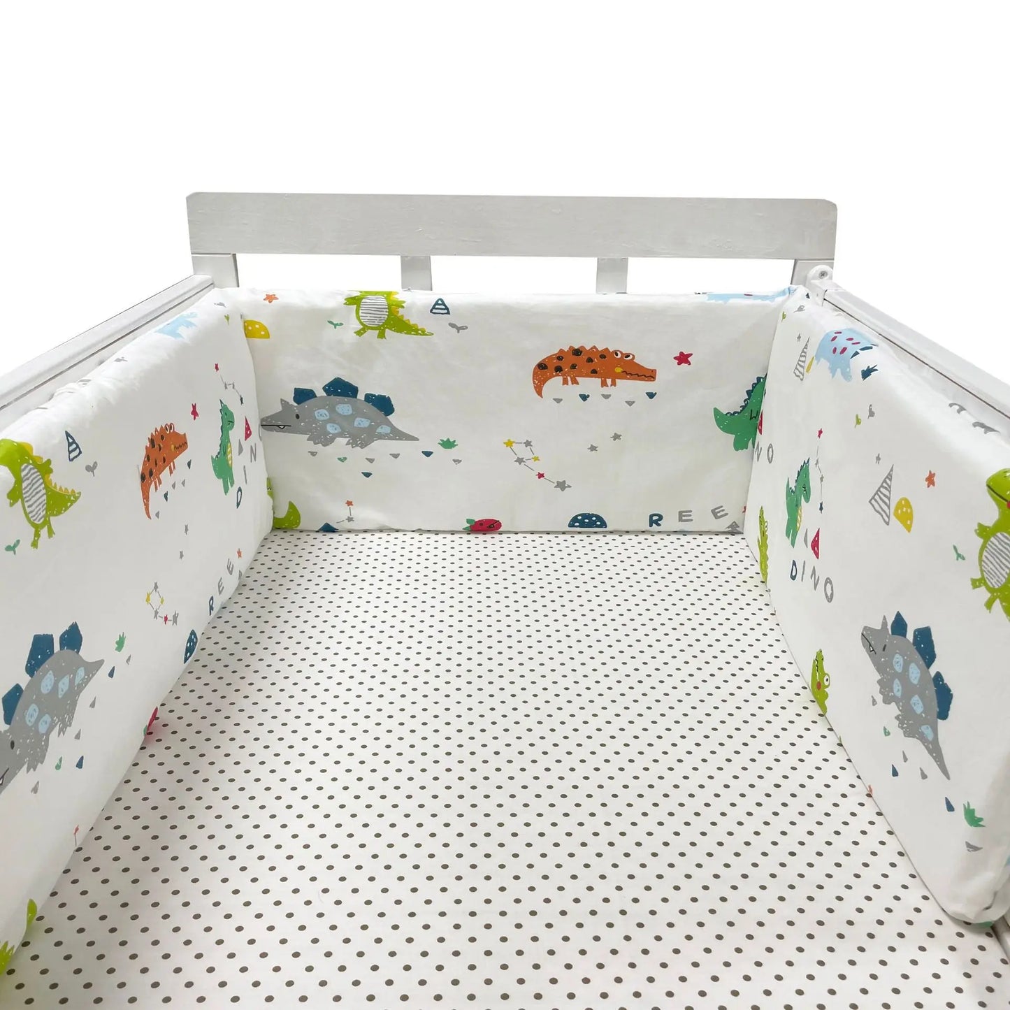 Nordic Stars Baby Bed Thicken Bumpers Zipper Design One-piece Crib Around Cushion Cot Protector Pillows 200*30 CM