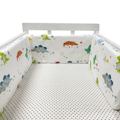 Nordic Stars Baby Bed Thicken Bumpers Zipper Design One-piece Crib Around Cushion Cot Protector Pillows 200*30 CM