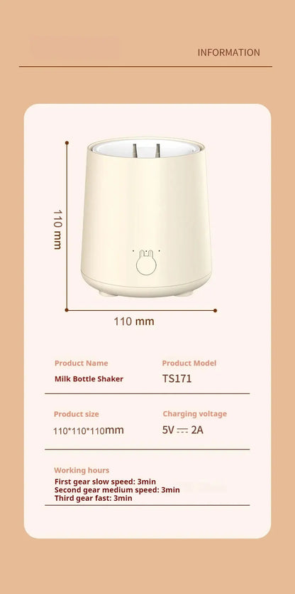 Electric Milk Bottle Shaker, USB Smart Intelligent Milk Powder Mixer, Lithium battery, Baby Formula Maker, Divine Device