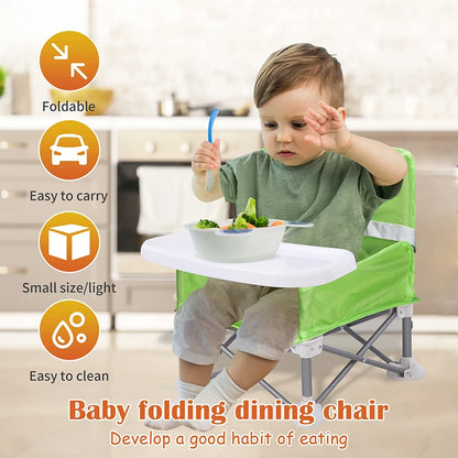 Baby Furniture Supplies Booster Seat Dining Chair Portable Travel Folding Kids With Feeding Chair Outdoor Beach Seat