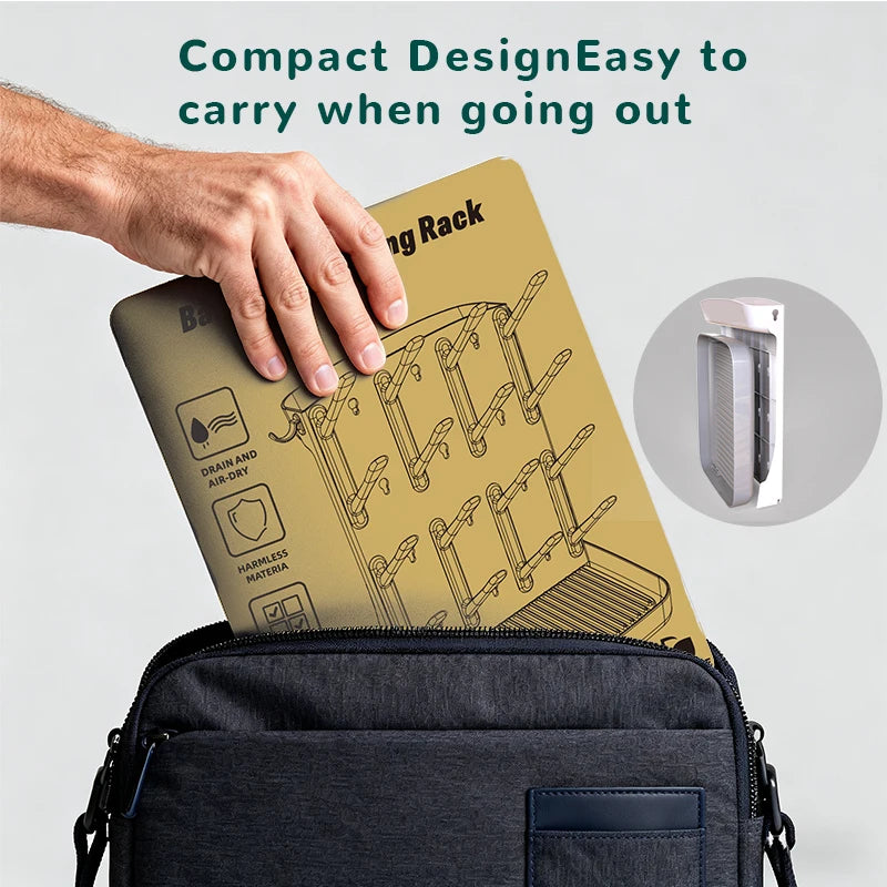 Baby Bottle Drying Rack, Baby Bottle Rack - Space saving vertical drying rack for cleaning bottles and pump components