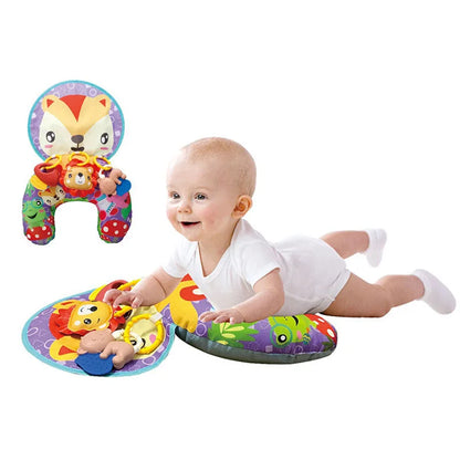 Montessori High Contrast Sensory Toys Baby Pillow Tummy Time Toy Newborn Head-up Training Pillow Teether Rattles 0 6 12 Months