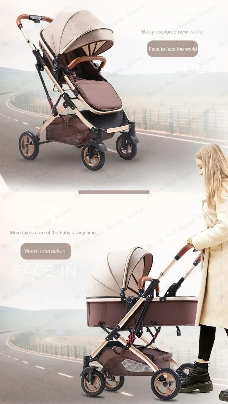 2025 New 3-in-1 Twin Baby Stroller with Car Seat Portable 