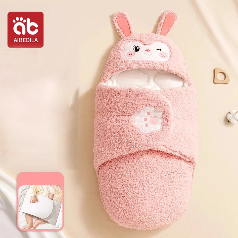 AIBEDILA Autumn Winter Infant Toddler Thicken Cashmere Receiving Blankets 0-6M Newborn Baby blanket Swaddling Kids Accessories