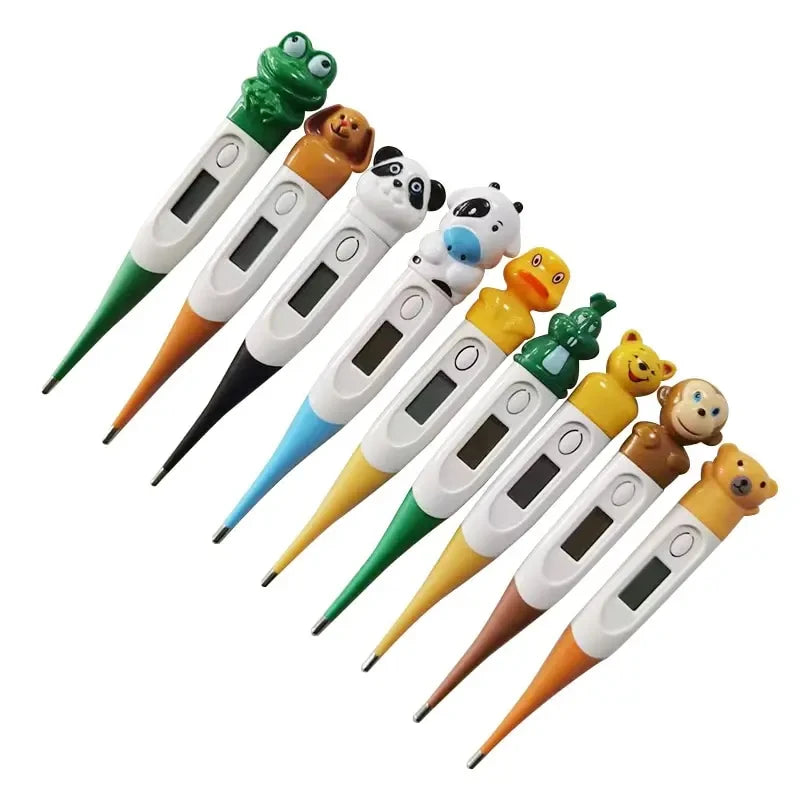1pc Baby Cartoon Digital Thermometer Oral Armpit Flexible Tip Waterpr by Baby Paradise