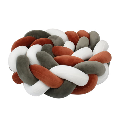 1-4 M Baby Bed Protector Infant Cradle Pillow Cushion Braid Knot Bumper Crib Bumper Room Decor Tresse Tour De Lit Bebe