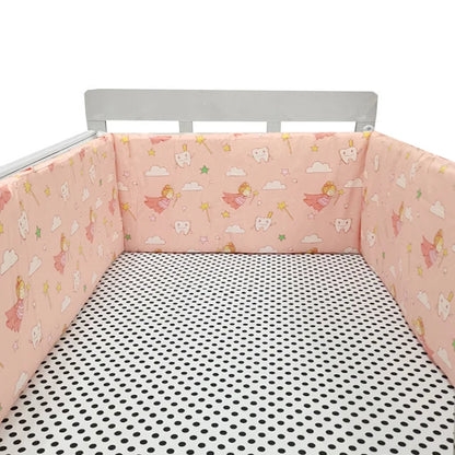 Nordic Stars Baby Bed Thicken Bumpers Zipper Design One-piece Crib Around Cushion Cot Protector Pillows 200*30 CM