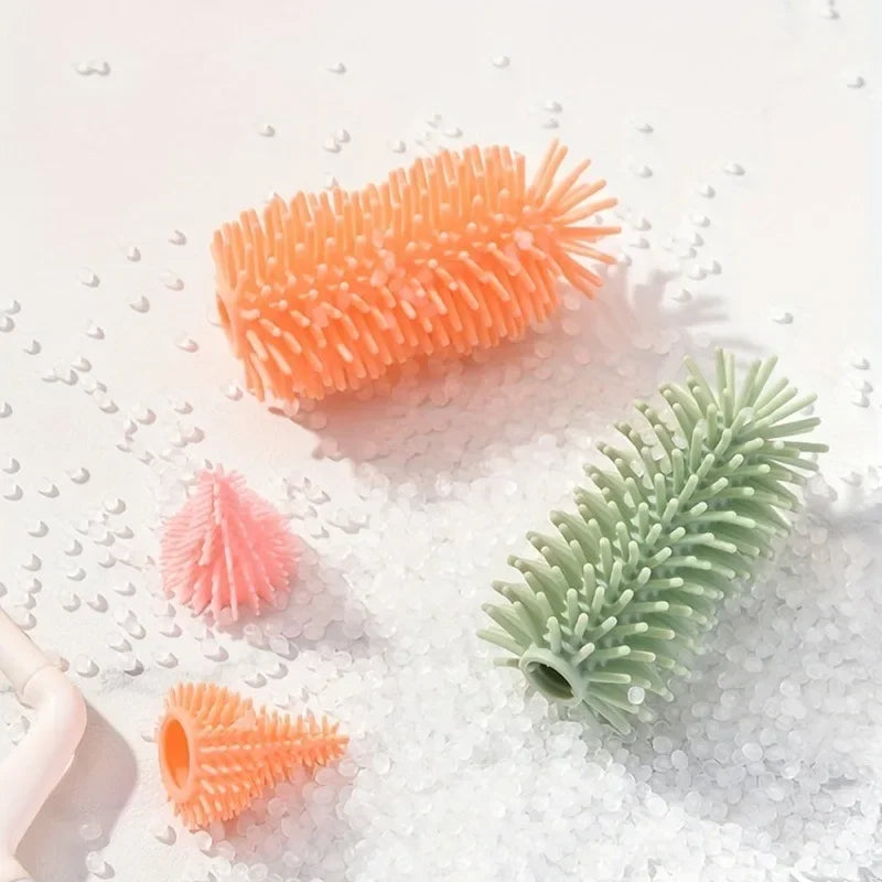Portable 6 in 1 Baby Bottle Cleaner Set with Drying Rack, 2 Silicone Baby Bottle Brushes,Straw Brush, Nipple Brush & Storage Box by Baby Paradise