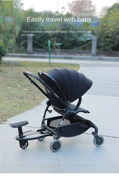 Universal Strollers Step Board Adapter with Seat Second Child Jogger Twins Scooter Baby Pram Hitchhiker Bumper