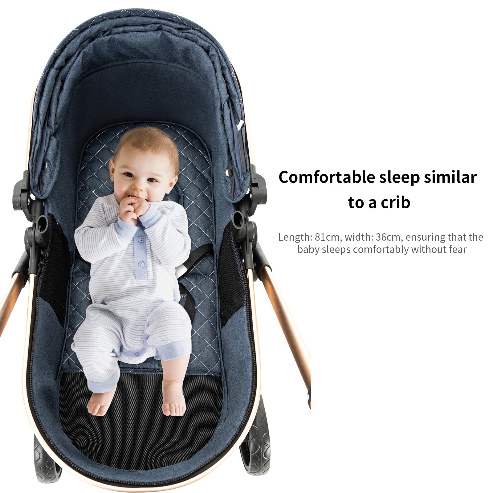 Your All-in-One Travel Solution: 3-in-1 Lightweight Stroller & Pram for All Terrains, Suitable from Birth with Easy Compact Fold by Baby Paradise