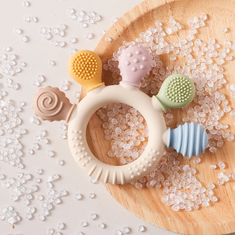 1pc Silicone Teether Baby 0 12 Months Teething Toys 